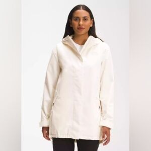 NWT The North Face Women Voyage Midi Gardenia White Cream Hooded Jacket Coat S